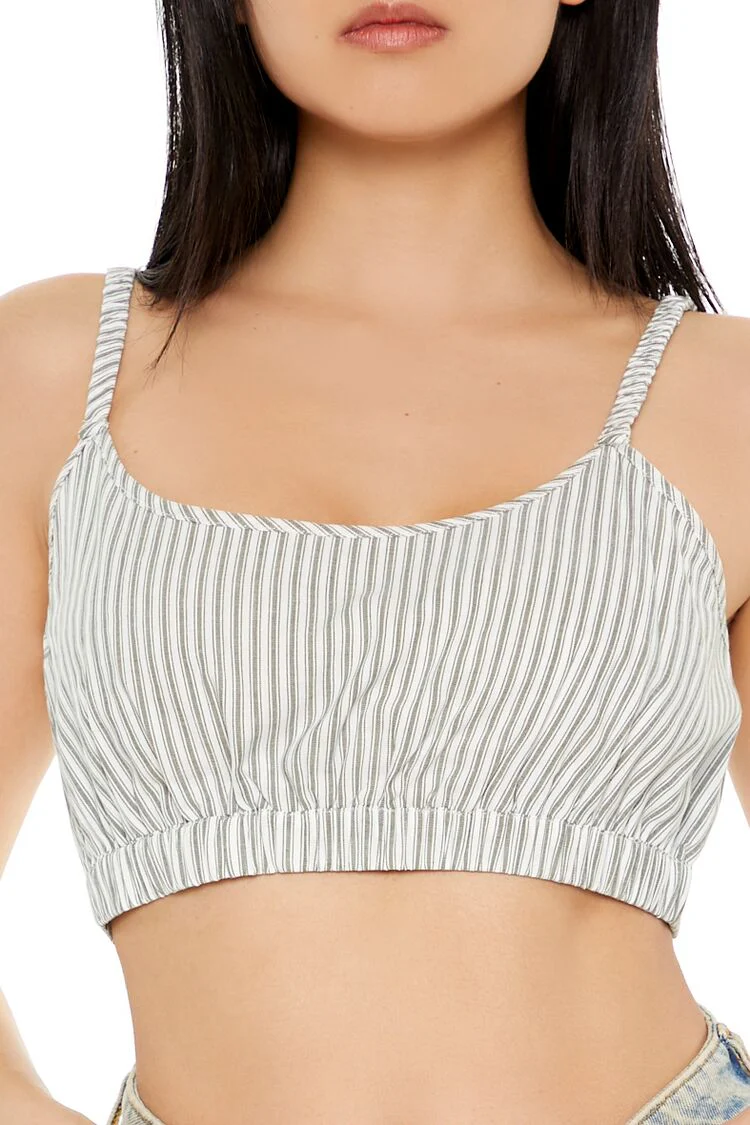 Pinstriped Cropped Cami - Image 3