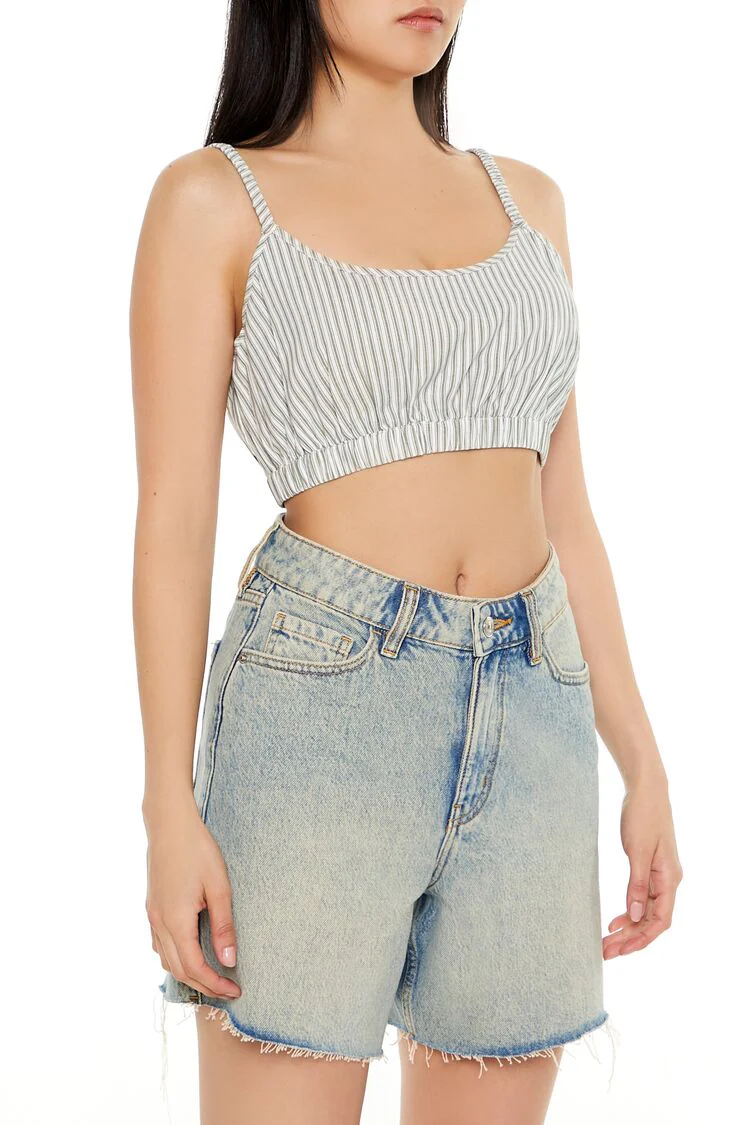Pinstriped Cropped Cami - Image 4