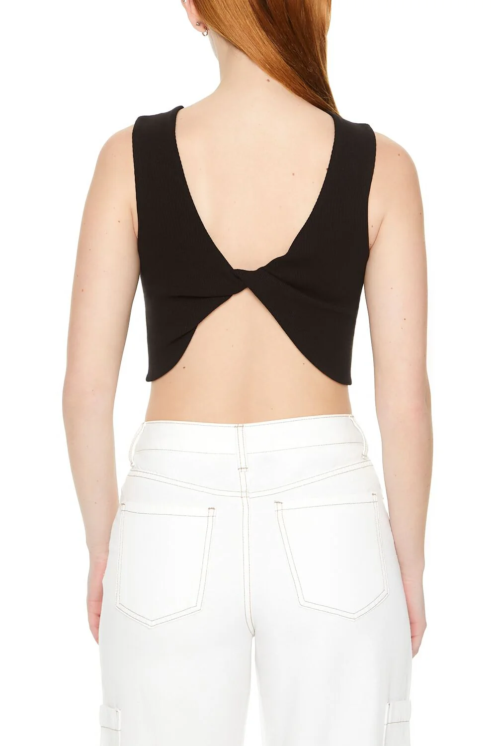 Sleeveless Twisted Crop Top - Image 3