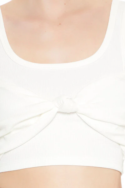 Cropped Bow Tank Top - Image 5