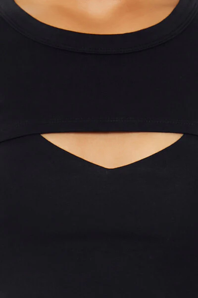 Layered Cutout Cropped Tee - Image 5