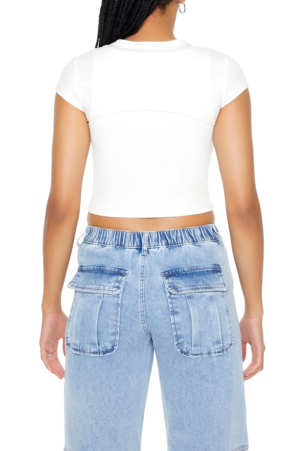 Layered Cutout Cropped Tee - Image 8