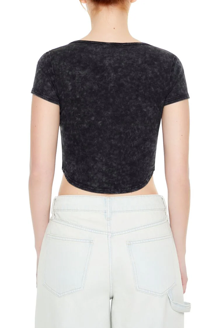 Mineral Wash Cropped Tee - Image 3