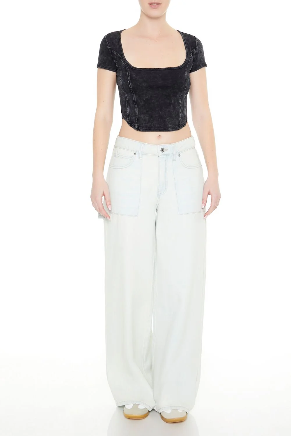 Mineral Wash Cropped Tee - Image 4
