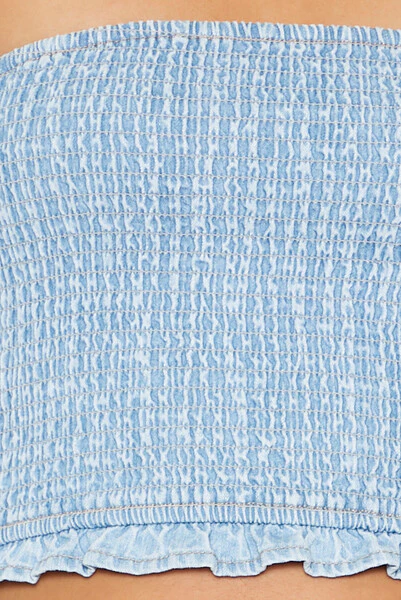 Cropped Chambray Tube Top - Image 5