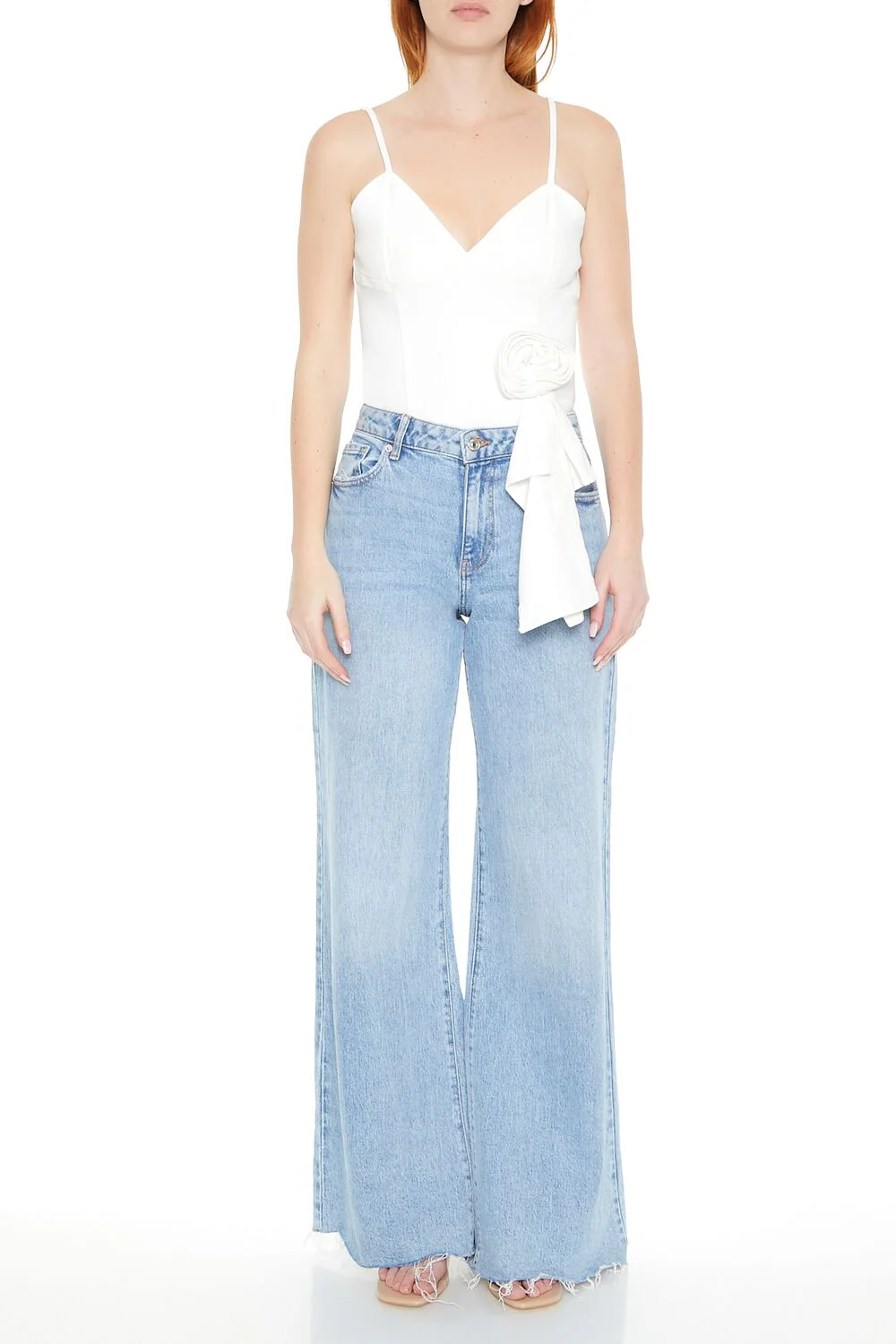 Rosette Denim Bodysuit - Image 4