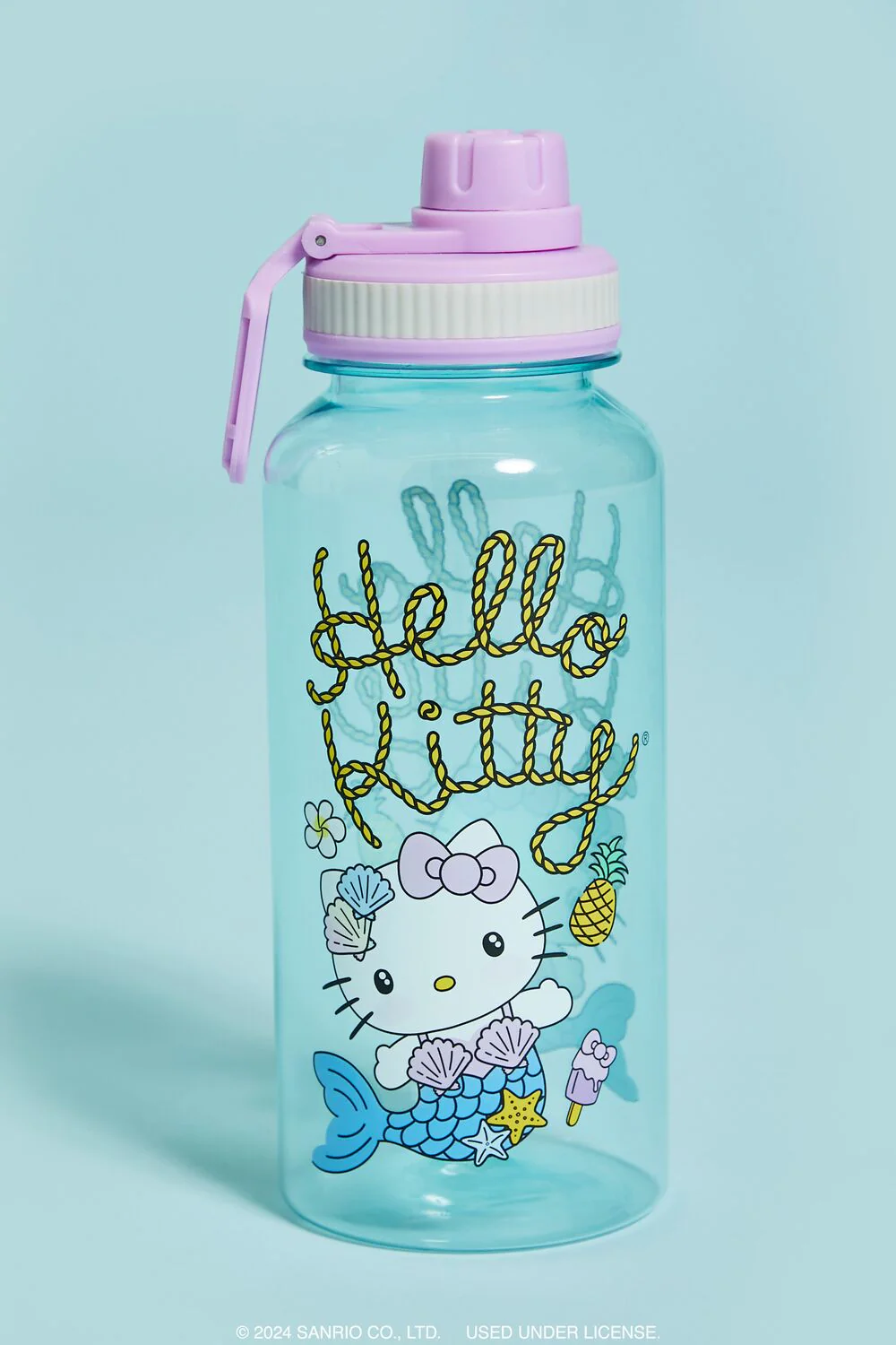 Hello Kitty Mermaid Water Bottle & Sticker Set - Image 2