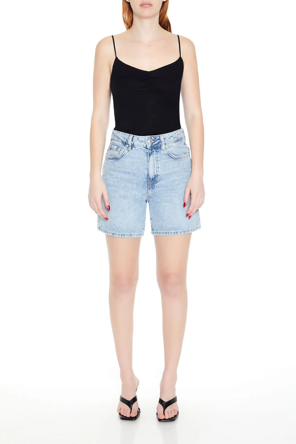 Ruched Rib-Knit Cami - Image 2