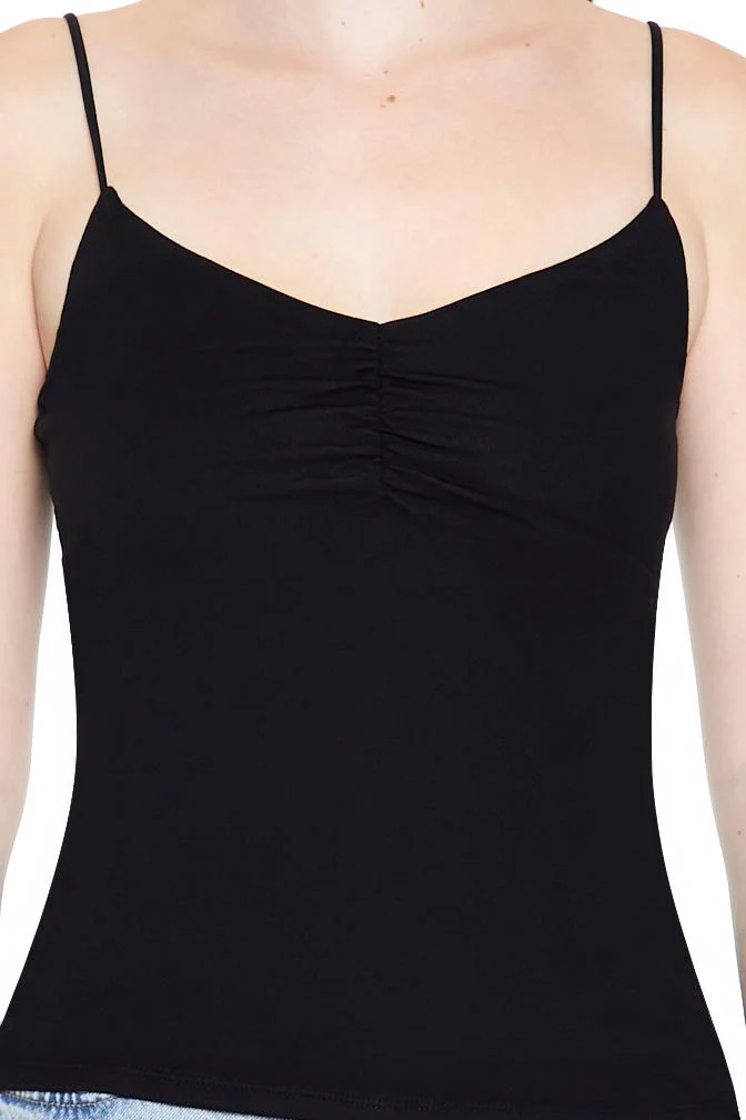 Ruched Rib-Knit Cami - Image 3