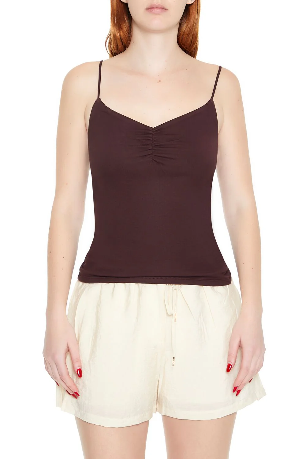 Ruched Rib-Knit Cami - Image 6