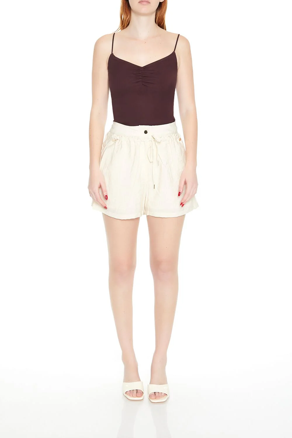 Ruched Rib-Knit Cami - Image 7