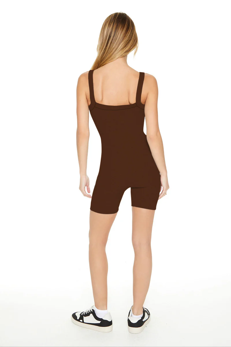 Fitted Rib-Knit Romper - Image 12