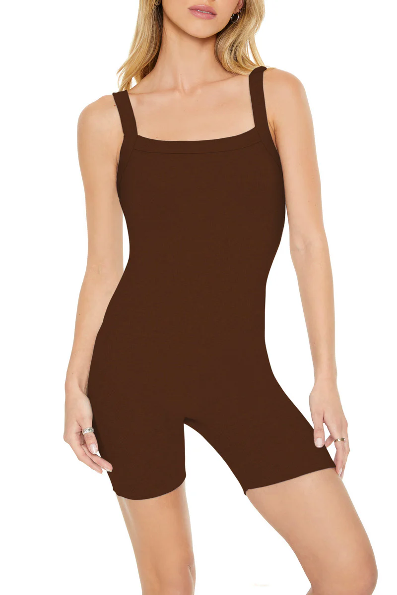 Fitted Rib-Knit Romper - Image 15