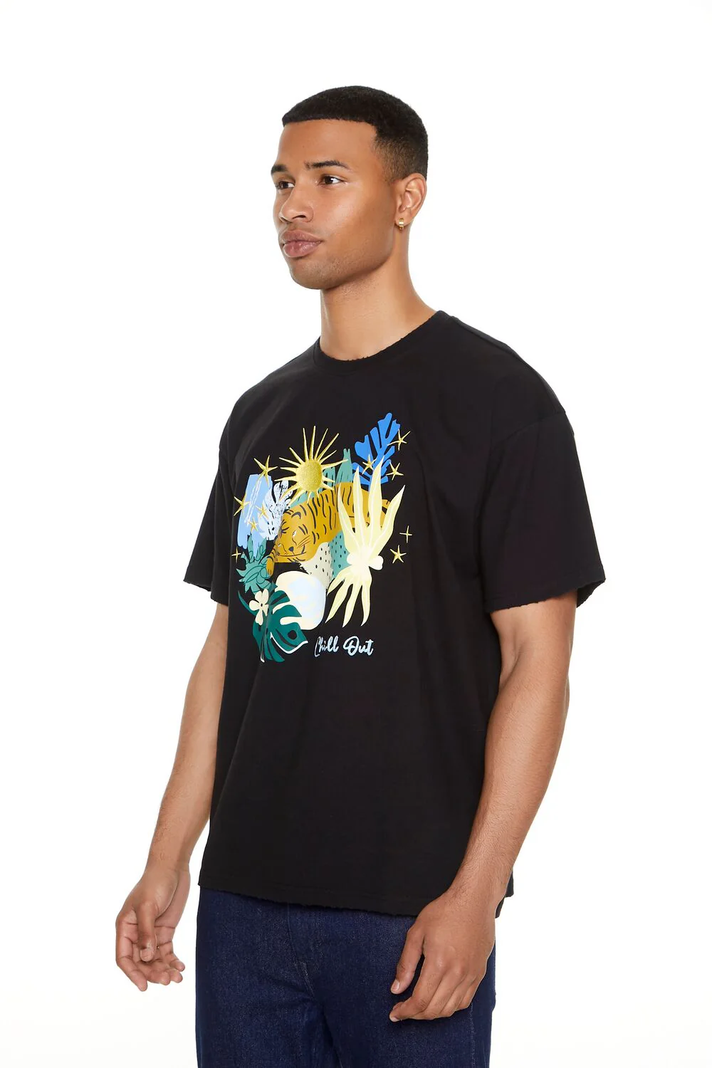 Embroidered Chill Out Graphic Tee - Image 2
