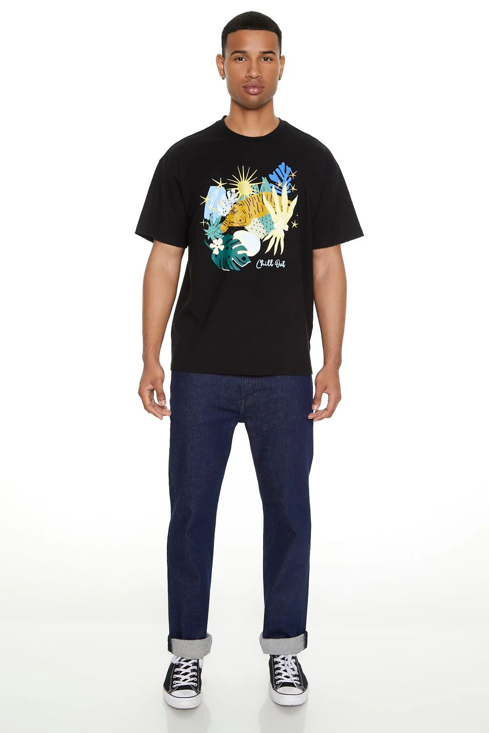 Embroidered Chill Out Graphic Tee - Image 4