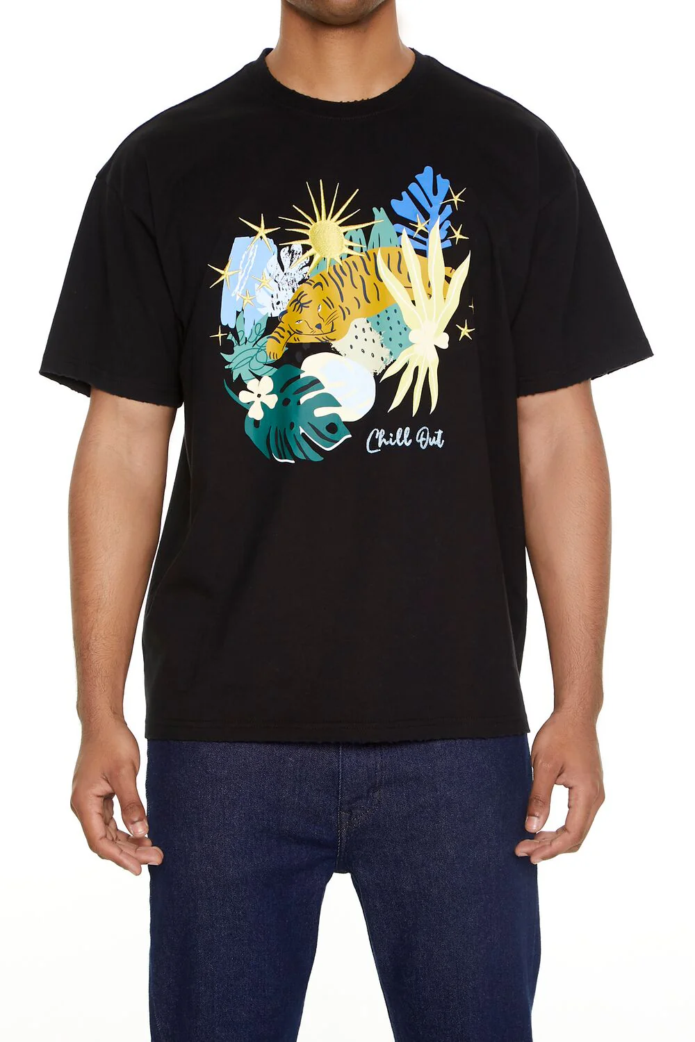 Embroidered Chill Out Graphic Tee - Image 5