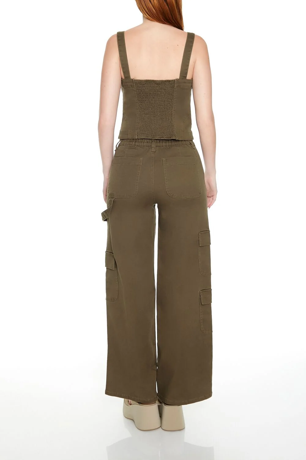 Mid-Rise Wide-Leg Cargo Pants - Image 5