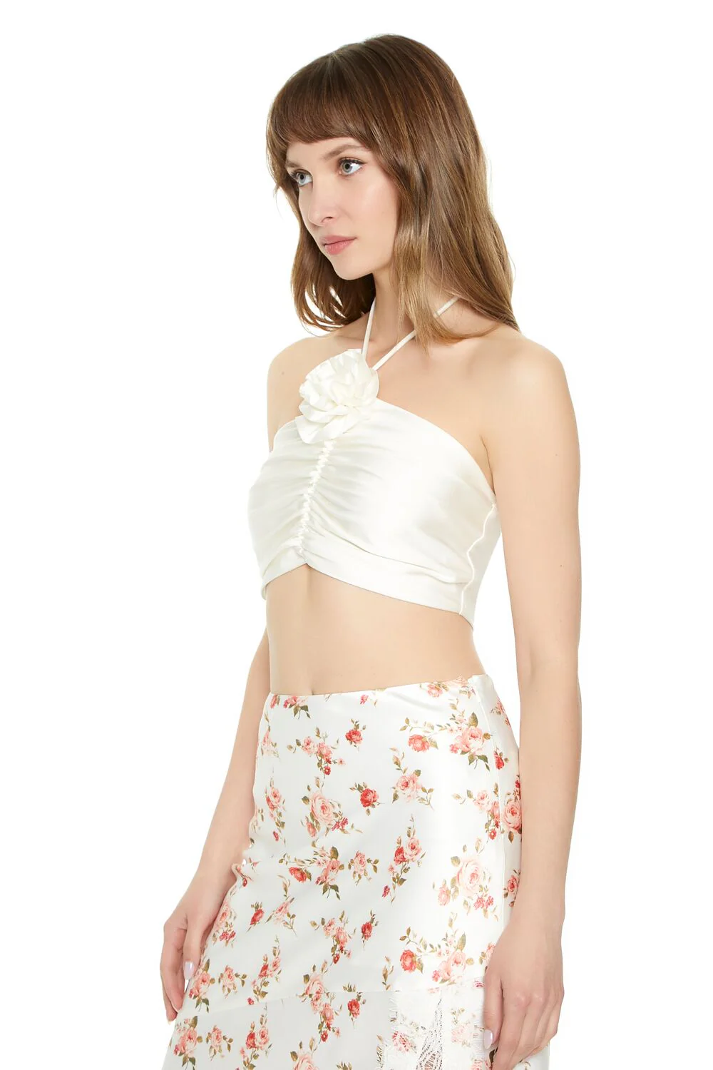 Rosette Halter Crop Top - Image 2