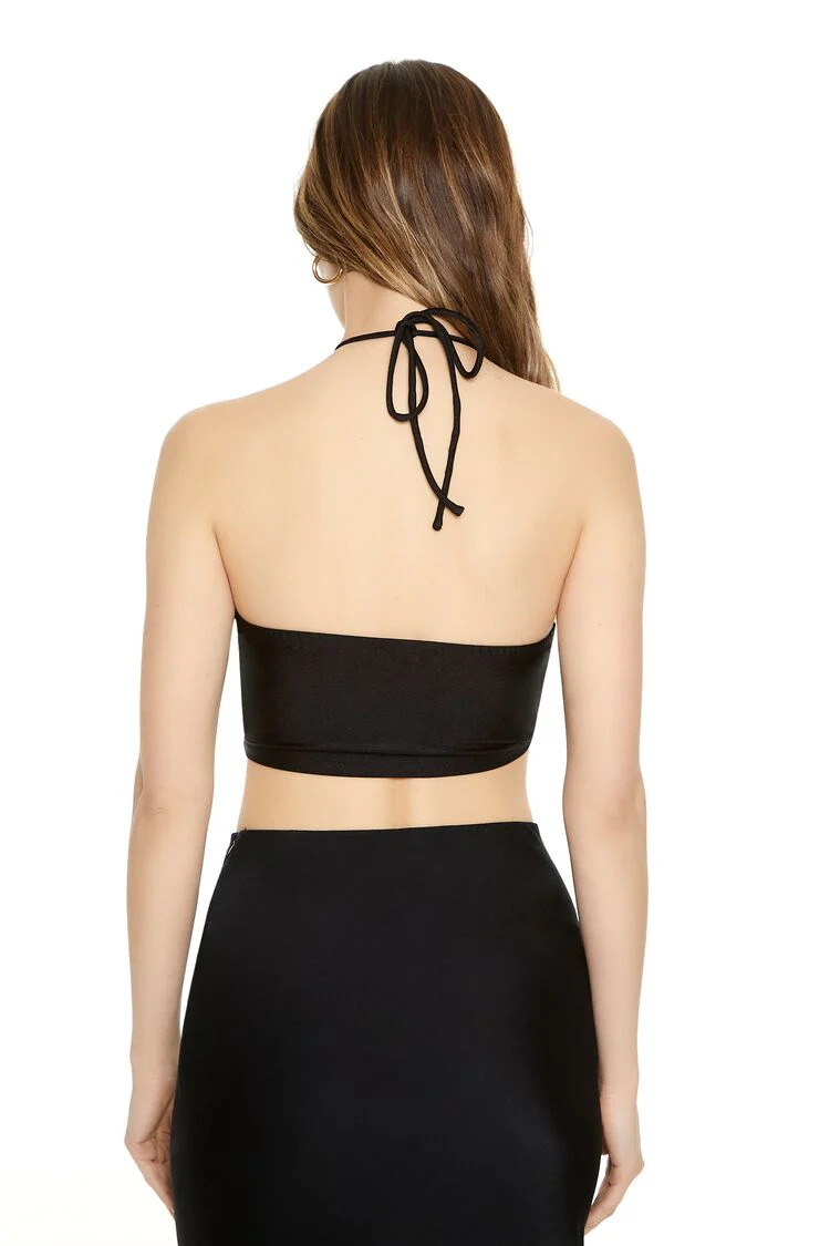 Rosette Halter Crop Top - Image 8