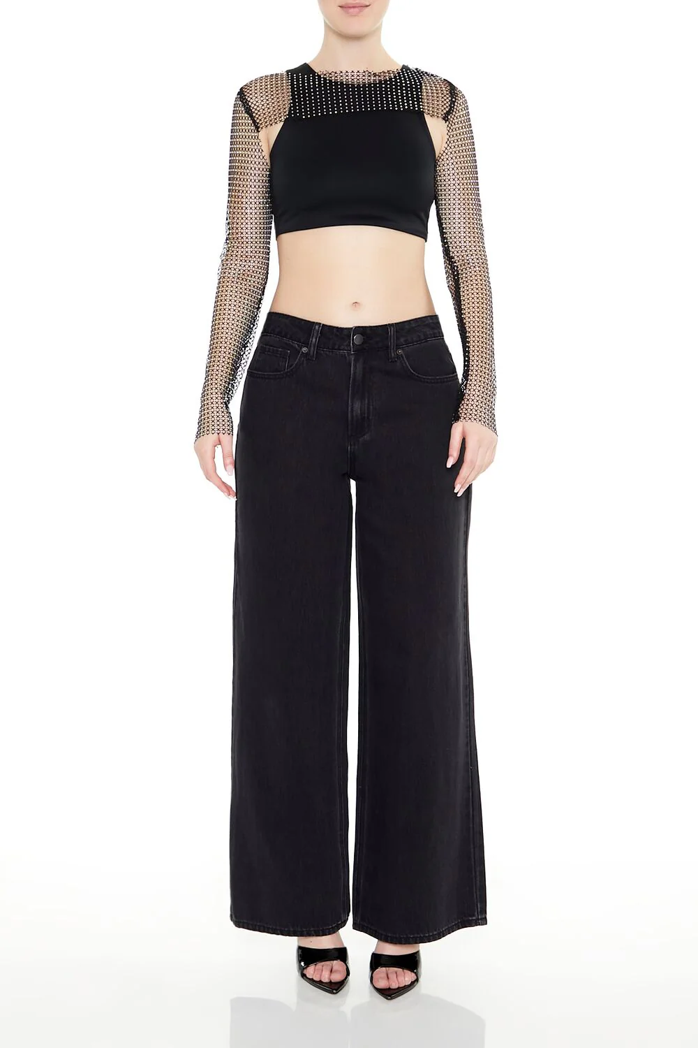 Rhinestone Fishnet Shrug - Image 4