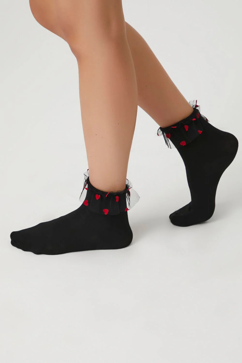 Heart Ruffle Crew Socks - Image 2