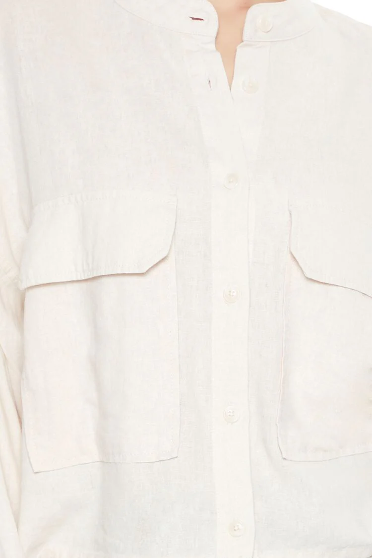 Mock-Neck Cargo Shacket - Image 5