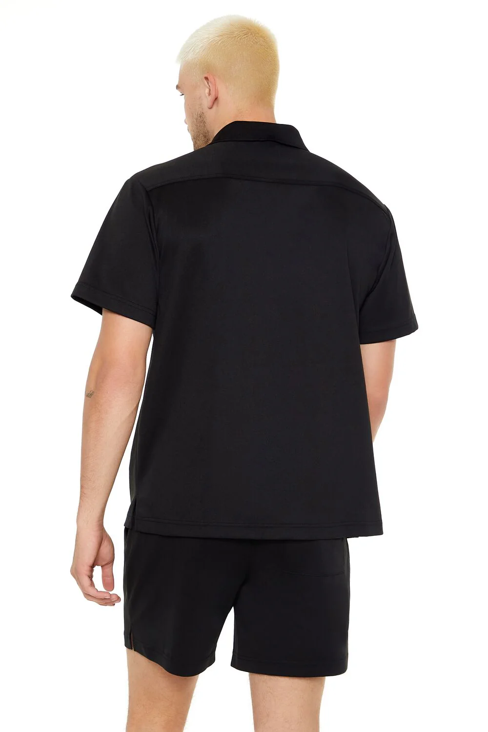 Cuban Collar Button-Up Shirt - Image 3