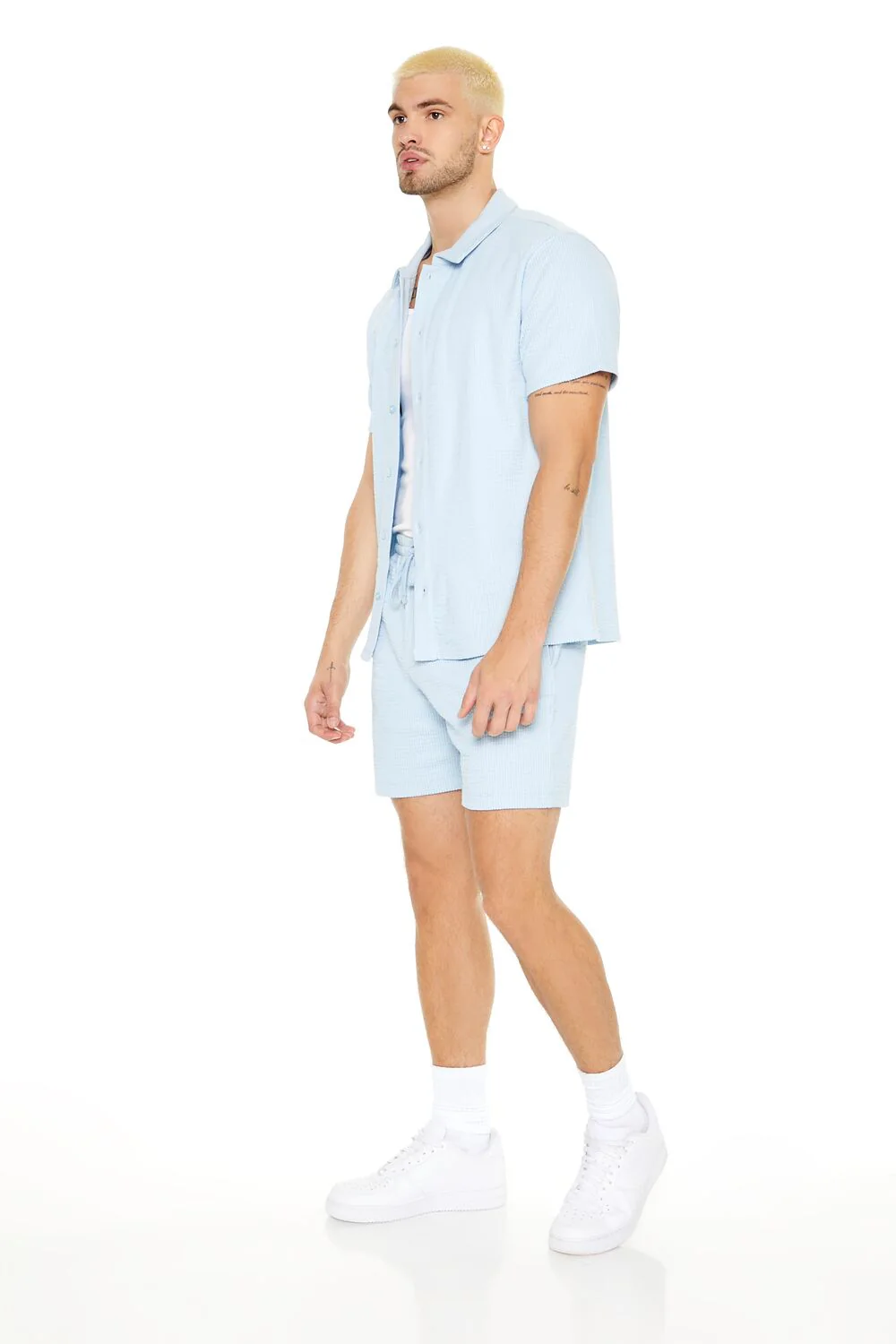 Textured Drawstring Shorts - Image 2