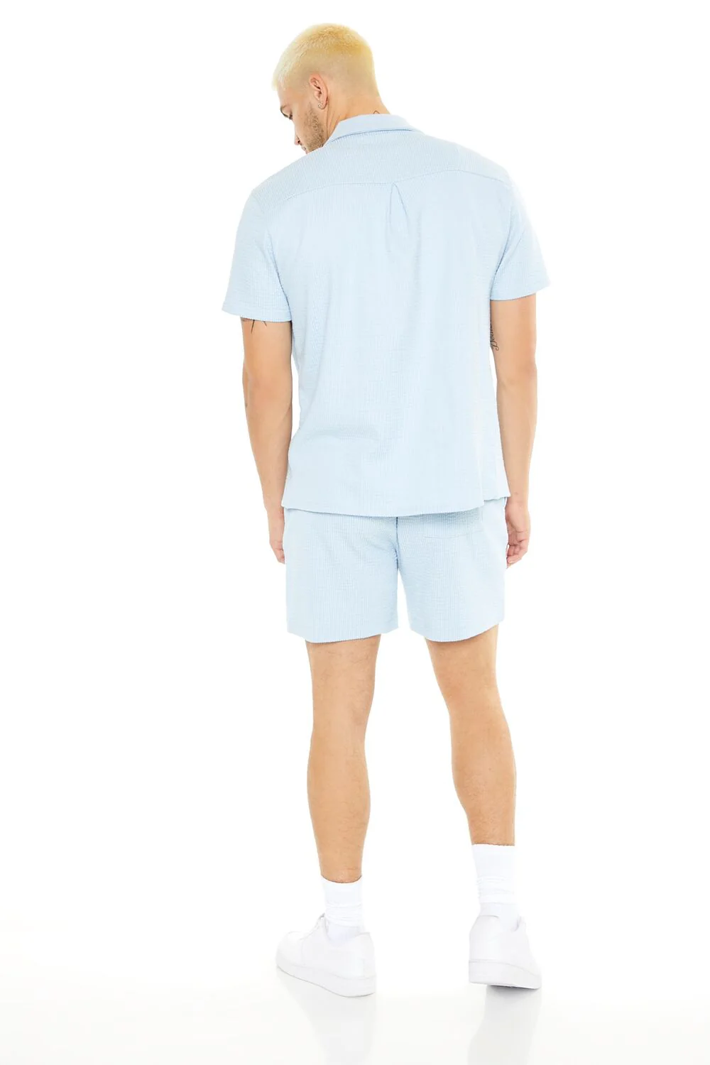 Textured Drawstring Shorts - Image 3
