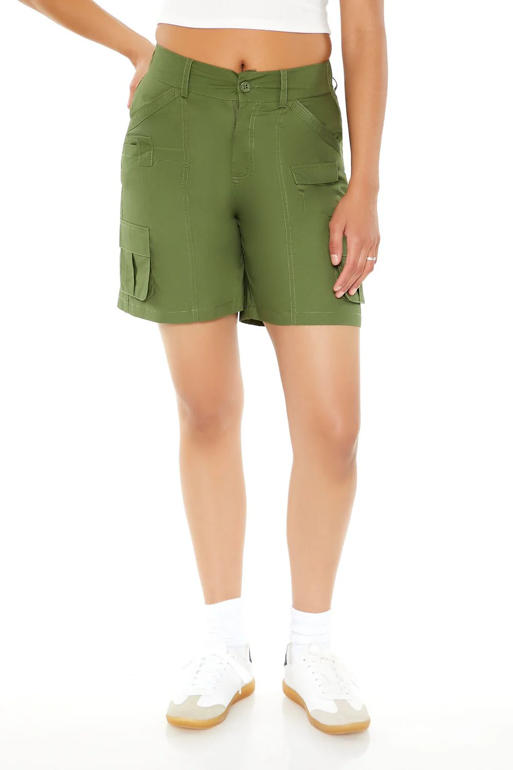 Poplin Bermuda Cargo Shorts - Image 5