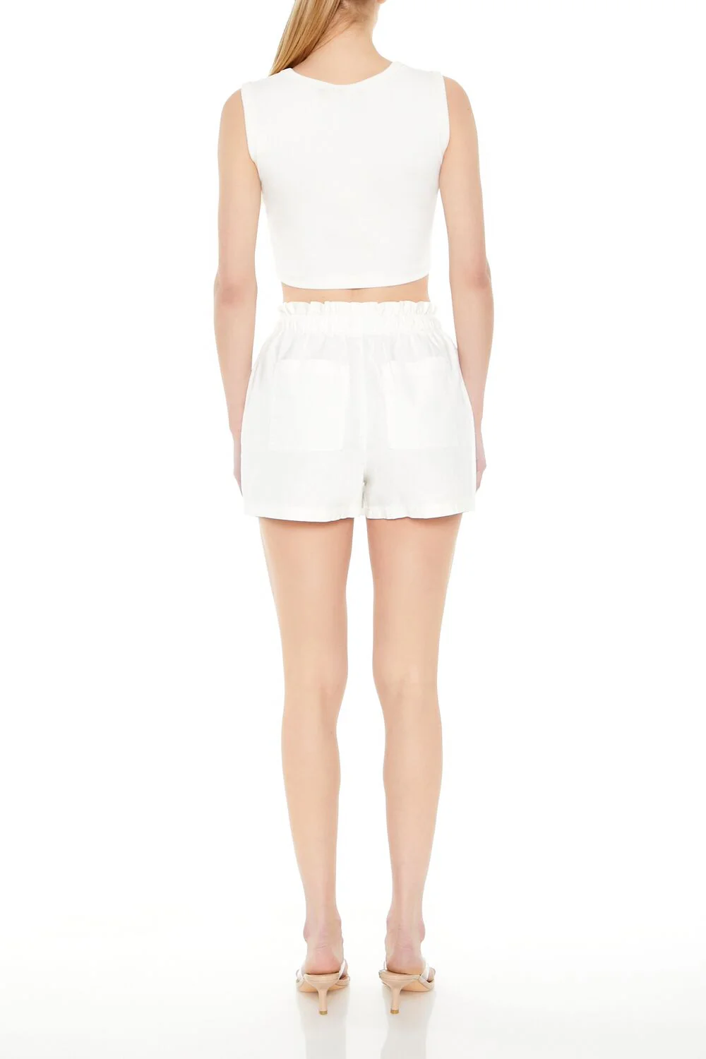Linen-Blend Paperbag Shorts - Image 7