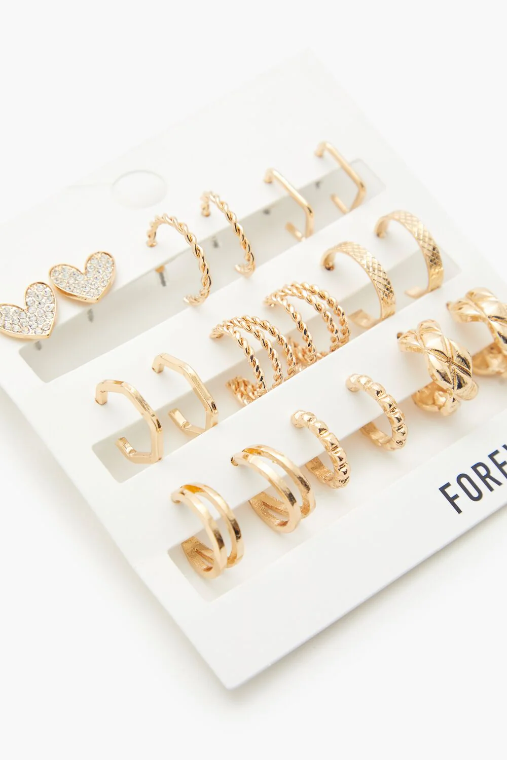 Assorted Hoop & Heart Earrings Set - Image 2