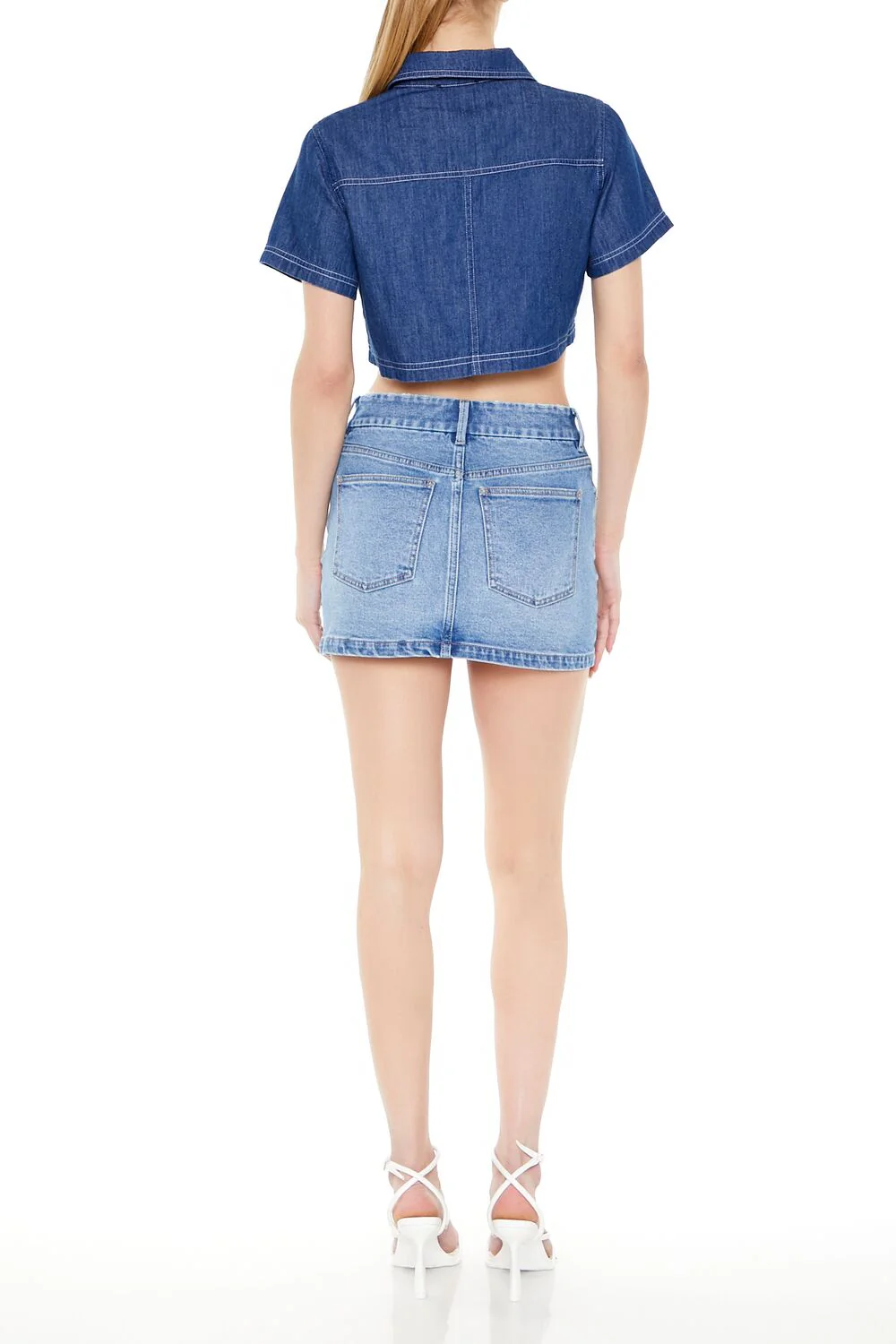 Stretch-Denim Mini Skirt - Image 2