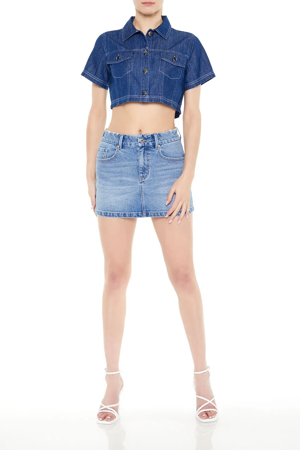 Stretch-Denim Mini Skirt - Image 4