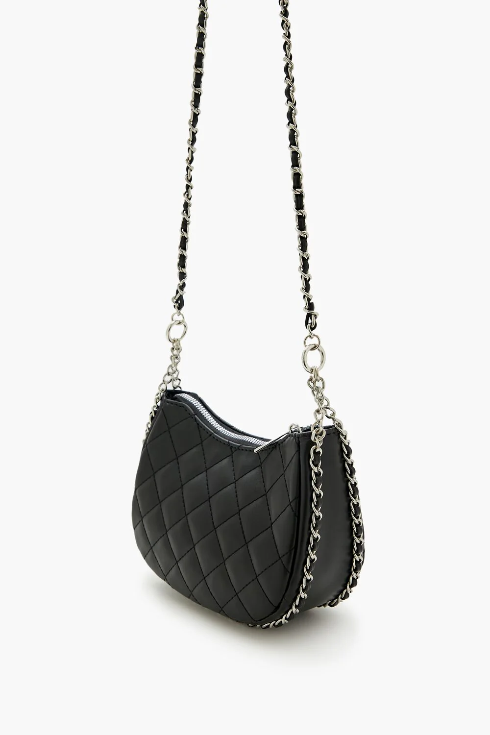 Quilted Crescent Crossbody Bag - Image 2