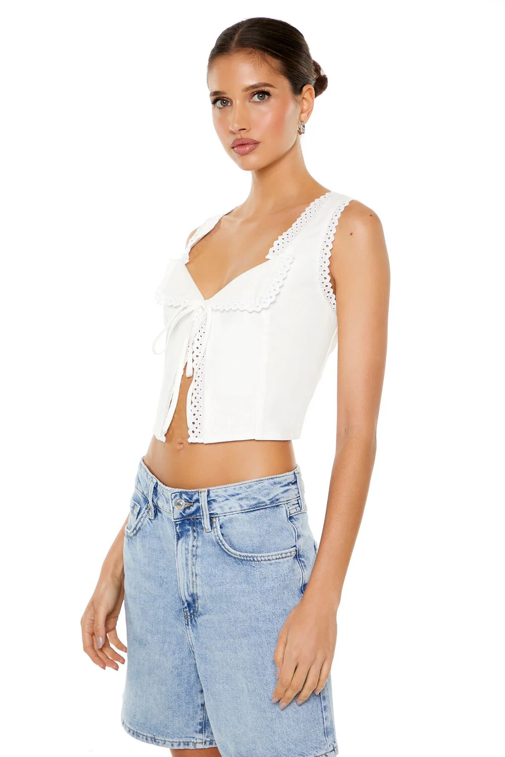 Crochet-Lace Crop Top - Image 2
