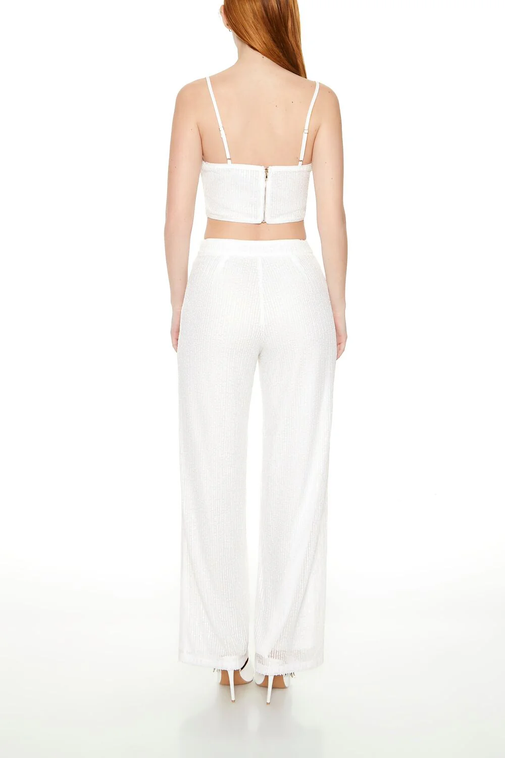 Sequin Cropped Cami & Pants Set - Image 3