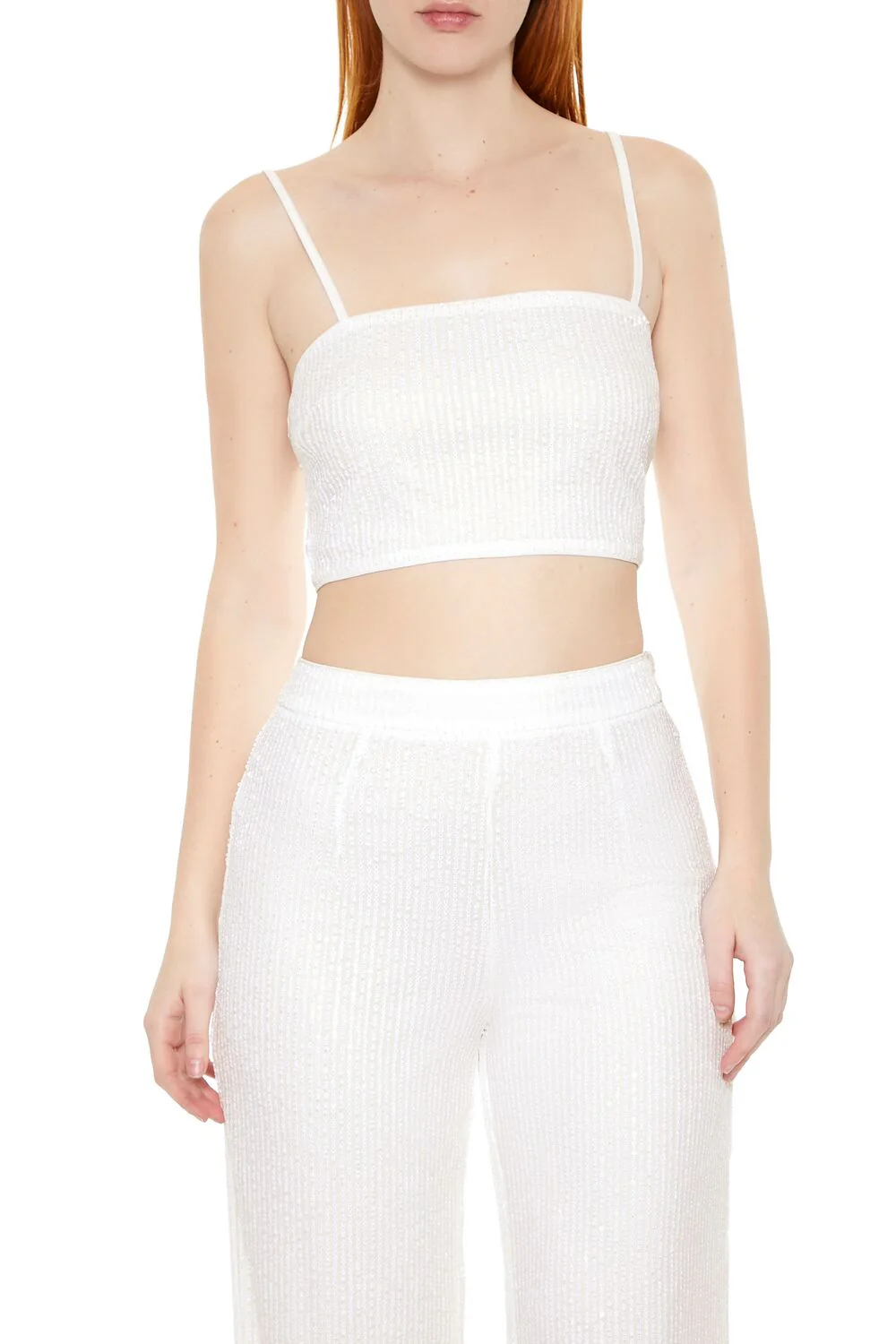 Sequin Cropped Cami & Pants Set - Image 4