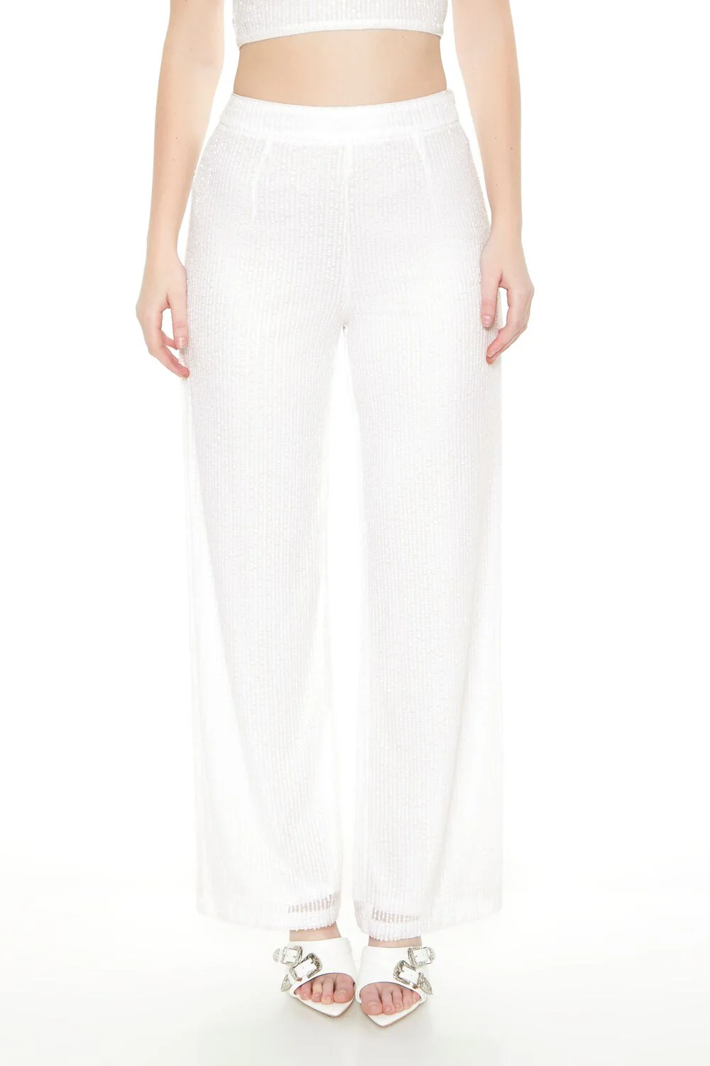 Sequin Cropped Cami & Pants Set - Image 5
