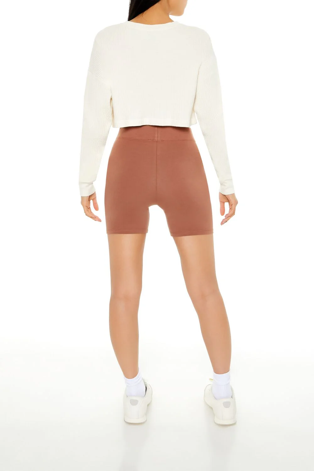 Cotton-Blend High-Rise Biker Shorts - Image 4