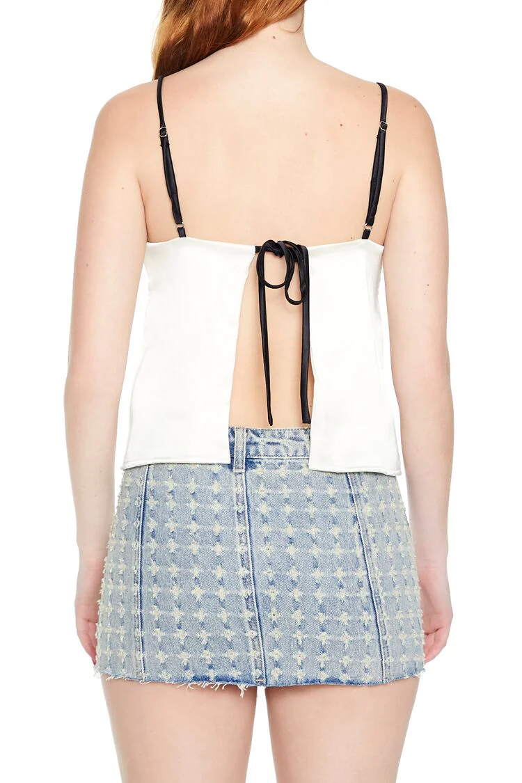 Satin Tie-Back Bow Cami - Image 6