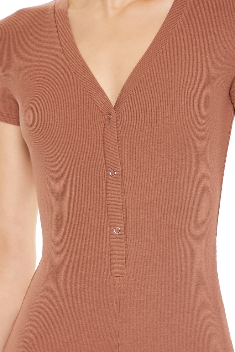 Ribbed Knit Lounge Romper - Image 3
