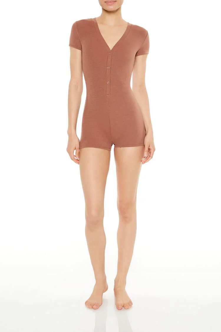 Ribbed Knit Lounge Romper - Image 6
