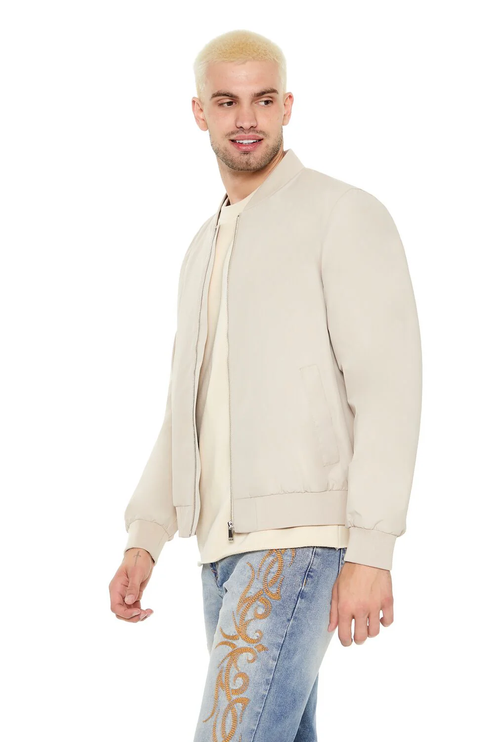 Drop-Sleeve Bomber Jacket - Image 2