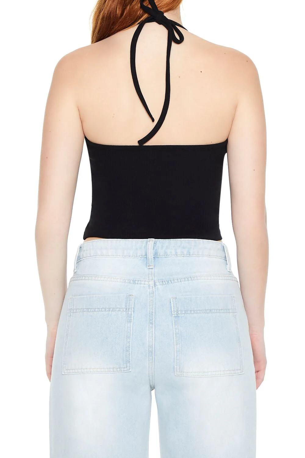 Rosette Lace-Trim Halter Top - Image 11