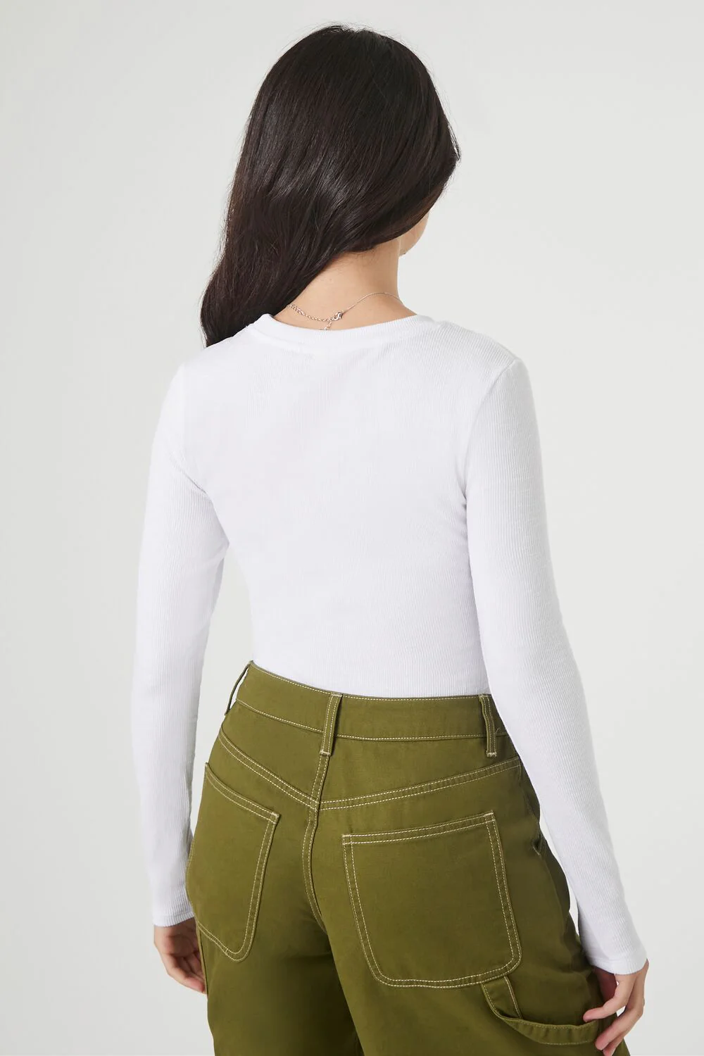 Ribbed Long-Sleeve Bodysuit - Image 3