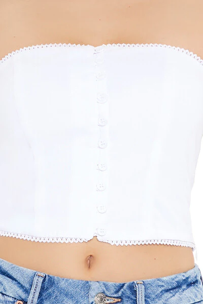 Ricrac Cropped Tube Top - Image 3
