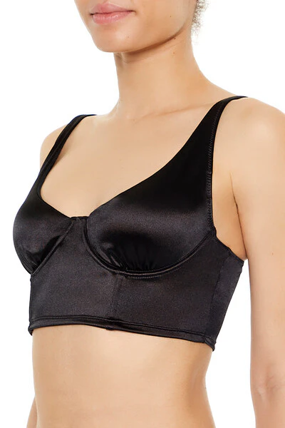 Satin Hook-and-Eye Bra - Image 3