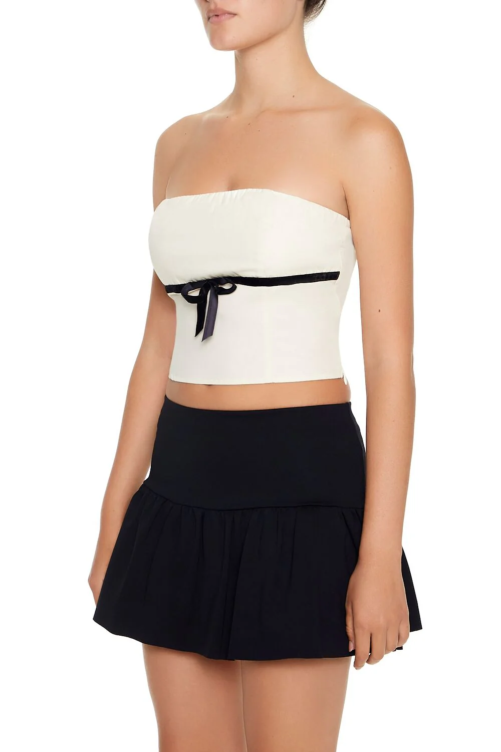 Bow Cropped Tube Top - Image 2