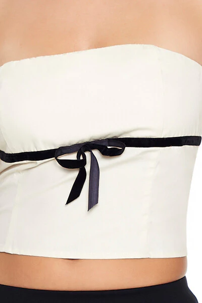 Bow Cropped Tube Top - Image 5